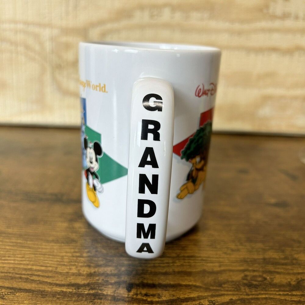 Walt Disney Four Parks One World Coffee Cup Grandma Mickey Goofy Donald Gift Mug